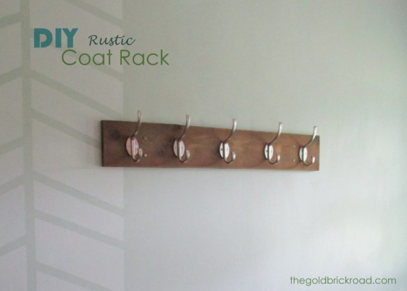 DIY Rustic Coat Rack // thegoldbrickroad.com